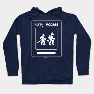 Furry Access Trail Sign Simple Hoodie